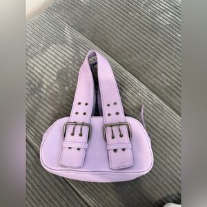 Free People Say Yes 100% Leather Lavender Handbag